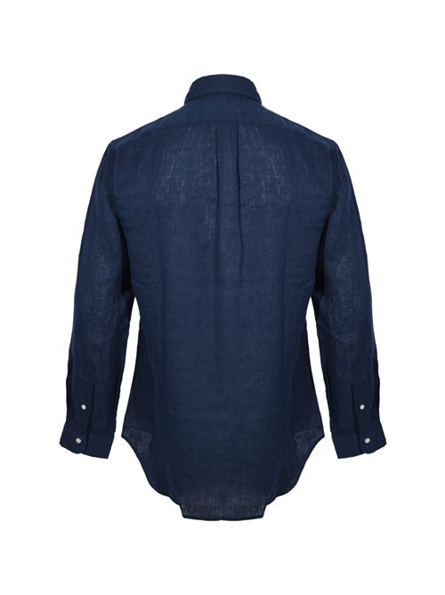 Camicia button-down in lino Navy POLO RALPH LAUREN | 710966294504